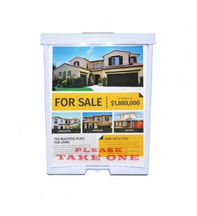 SOLAR LIT BROCHURE BOX WHITE