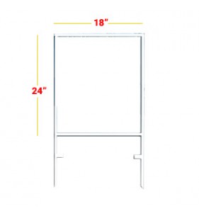 DOUBLE STAKE FRAME 24 X 18 VERTICAL WHT DOUBLE STAKE FRAME 24 X 18 VERTICAL WHT